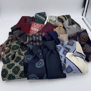Lot 20 men's ties Wearable or Craft Quilting Cutter Different Brands